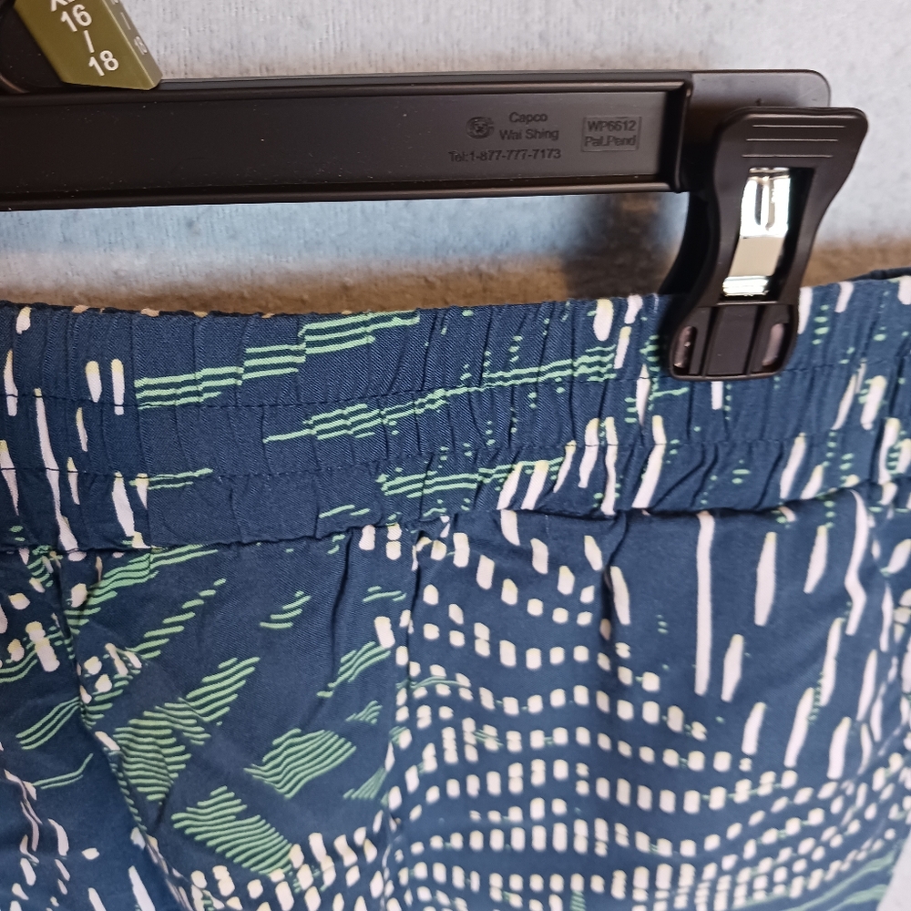 Blue Patterned Flowy Shorts - Picture 4 of 5